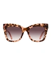 Mcm Modified Square 686se Sunglasses Woman Sunglasses Brown Size 54 Acetate