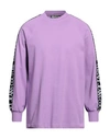 Versace Jeans Couture Man Sweatshirt Purple Size Xxs Cotton, Elastane