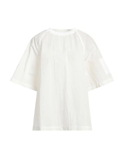 Emporio Armani Woman T-shirt White Size L Polyamide, Polyester, Elastane
