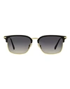 Omega Browline Om0035 Sunglasses Man Sunglasses Gold Size 55 Metal, Acetate