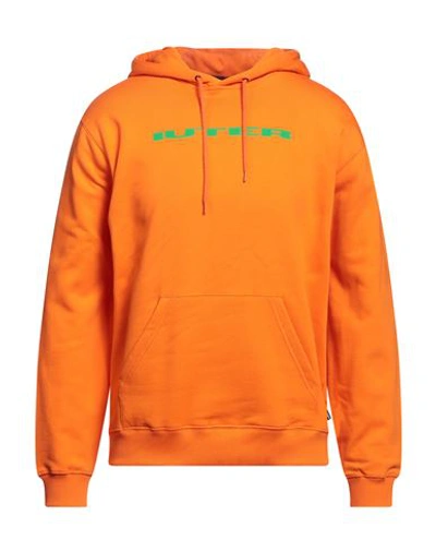 Iuter Man Sweatshirt Orange Size Xxl Cotton