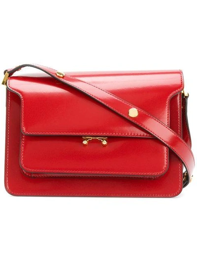 Marni Trunk Shoulder Bag In Red