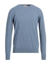 Ferrante Man Sweater Pastel Blue Size 40 Cashmere