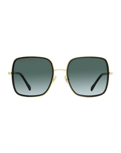 Jimmy Choo Square Jayla Sunglasses Woman Sunglasses Gold Size 57 Stainless Steel, Acetate