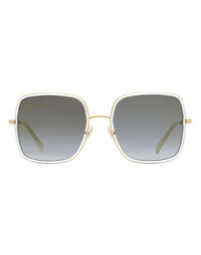 Jimmy Choo Square Jayla Sunglasses Woman Sunglasses White Size 57 Stainless Steel, Acetat