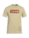 Armani Exchange Man T-shirt Khaki Size L Cotton In Beige
