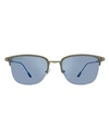Longines Rectangular Lg0022 Sunglasses Man Sunglasses Blue Size 53 Metal