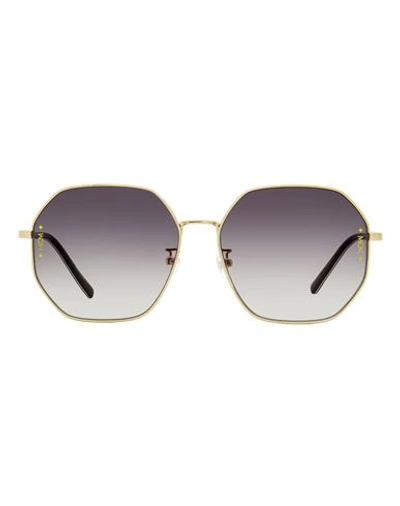 Mcm Square Polygon 165slb Sunglasses Woman Sunglasses Gold Size 60 Metal, Acetate