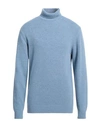 Wool & Co Man Turtleneck Pastel Blue Size Xl Wool, Polyamide