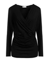 Diana Gallesi Woman T-shirt Black Size 6 Viscose, Elastane