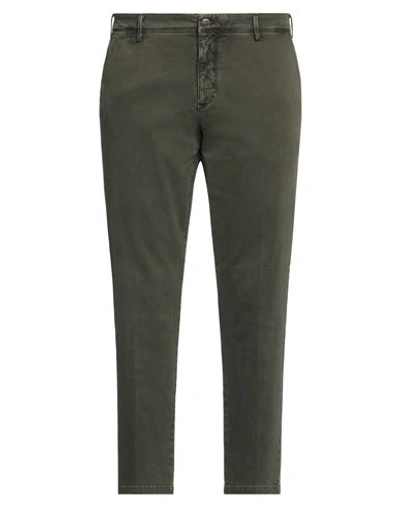 Michael Coal Man Pants Military Green Size 42 Cotton, Lyocell, Elastane In Green