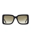 Mcm Rectangular 711s Sunglasses Woman Sunglasses Black Size 54 Acetate