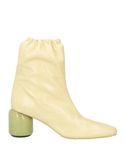 Jil Sander Woman Ankle Boots Sage Green Size 11 Soft Leather