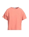 C.9.3 Man T-shirt Salmon Pink Size Xl Viscose, Linen