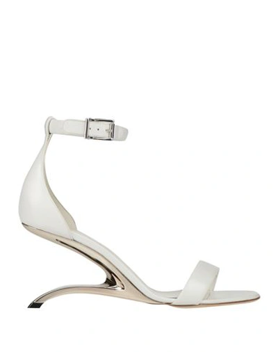 Alexander Mcqueen Woman Sandals White Size 7 Soft Leather