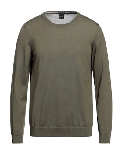 Hugo Boss Boss Man Sweater Military Green Size Xl Virgin Wool