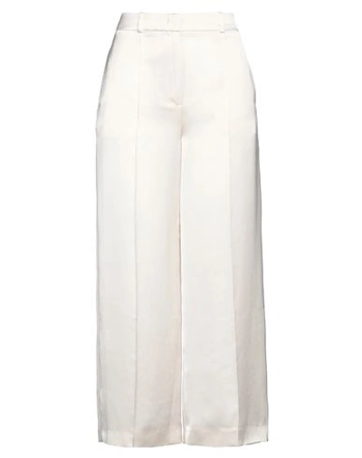 Eleventy Woman Pants Cream Size 2 Triacetate, Cupro In White