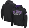 Colosseum Black Tcu Horned Frogs Double Arch Pullover Hoodie In Black