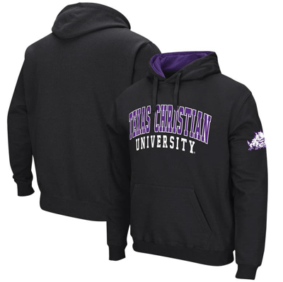 Colosseum Black Tcu Horned Frogs Double Arch Pullover Hoodie