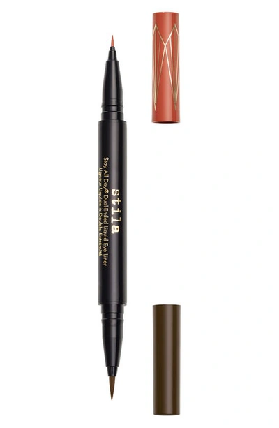 Stila Stay All Day® Dual-ended Liquid Eyeliner In Amber / Dark Brown