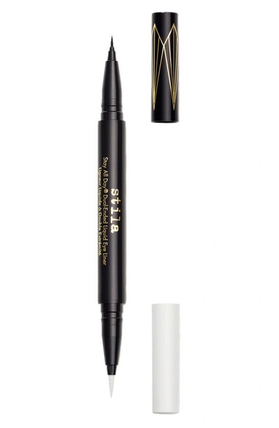 Stila Stay All Day® Dual-ended Liquid Eyeliner In Intense Black / Snow