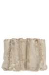 Loeffler Randall Ember Crystal Gathered Clutch In Opal