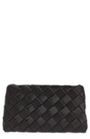 Loeffler Randall + Net Sustain Aviva Woven Satin Clutch In Black