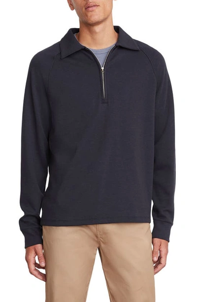 Vince Double Knit Quarter-zip Pullover In Coastal