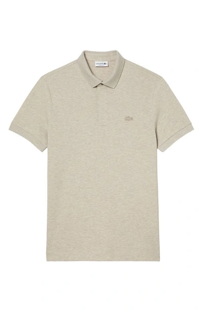 Lacoste Paris Regular Fit Stretch Polo In Heather Wicker