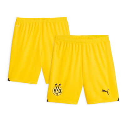 Puma Men's  Yellow Borussia Dortmund 2023/24 Home Replica Shorts