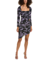 Nicholas Maleah Long Sleeve Mini Dress In Purple