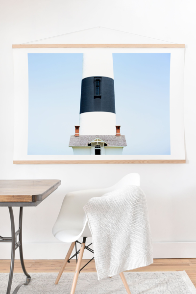 Deny Designs Ann Hudec The Lighthouse Art Print With Oak Hanger