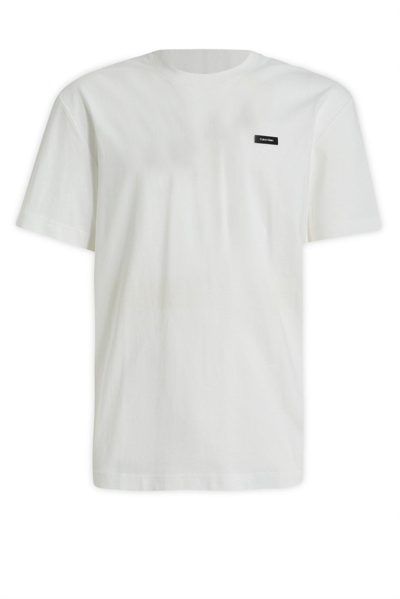 Calvin Klein Logo-patch Cotton T-shirt In Bright White