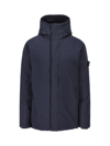STONE ISLAND JUNIOR LOGO PATCH HOODED DOWN COAT