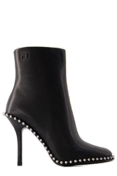 Alexander Wang Stud Embellished Round Toe Boots In Black