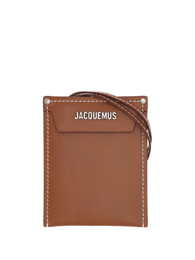 Jacquemus Le Porte Poche Meunier Logo Plaque Wallet In Brown