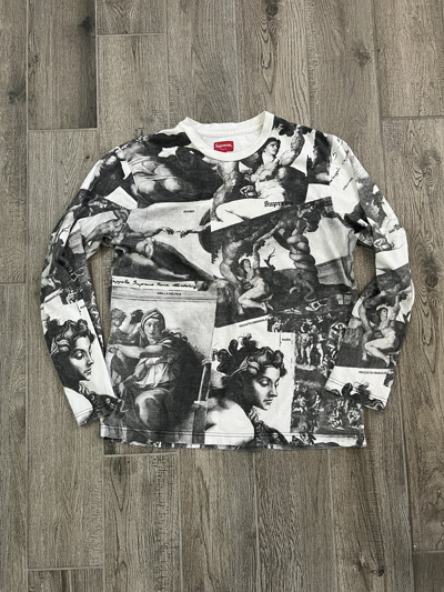 Supreme Michelangelo Tシャツ ホワイト XL Pre-owned Supreme X Vintage Fw17 Supreme Michelangelo Long Sleeve