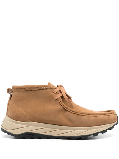 Clarks Wallabee Suede Leather Shoes In Beige