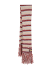 Marni Striped Mohair Blend Scarf In Pink