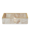 Pigeon & Poodle Palermo Ii Rectangular Hand Towel Tray In Faux Clamstone