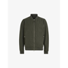 ALLSAINTS ALLSAINTS MEN'S DULL KHAKI BASSETT ZIPPED COTTON-BLEND BOMBER JACKET