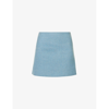Ganni Recycled Wool-blend Miniskirt In Heather