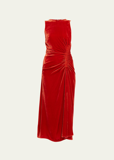 Ulla Johnson Cornelia Midi Dress In Red