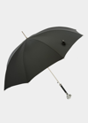 Pasotti Since 1956 Men's Silvery Lion Umbrella In Black