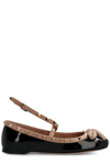 Valentino 'rockstud Patent Leather Ball In Nero