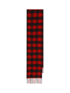 WOOLRICH CHECKED FRINGED SCARF