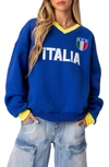 Edikted Italy Oversize Sweatshirt In Blue