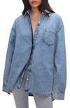 Good American Easy Denim Shirt In Indigo