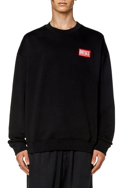 Diesel Man Sweatshirt Black Size L Cotton