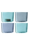 Lsa 4-piece Votive Candleholder Set In Blue